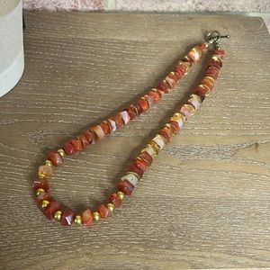Vintage Beautiful Polished Stone Necklace